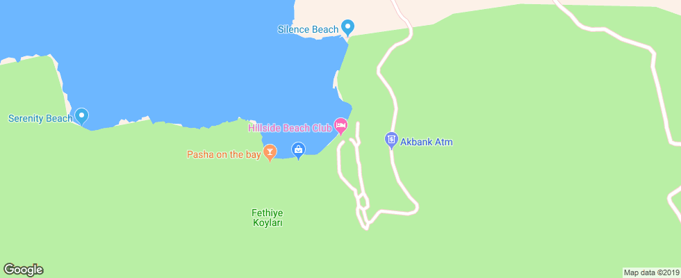 Отель Hillside Beach Club на карте Турции