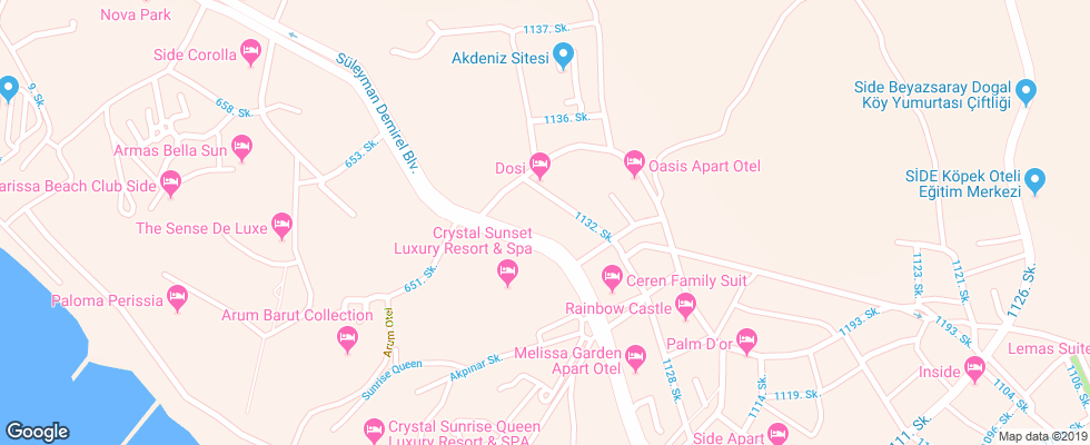 Отель Holiday City Hotel на карте Турции