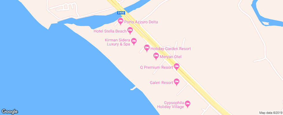 Отель Holiday Garden Resort на карте Турции