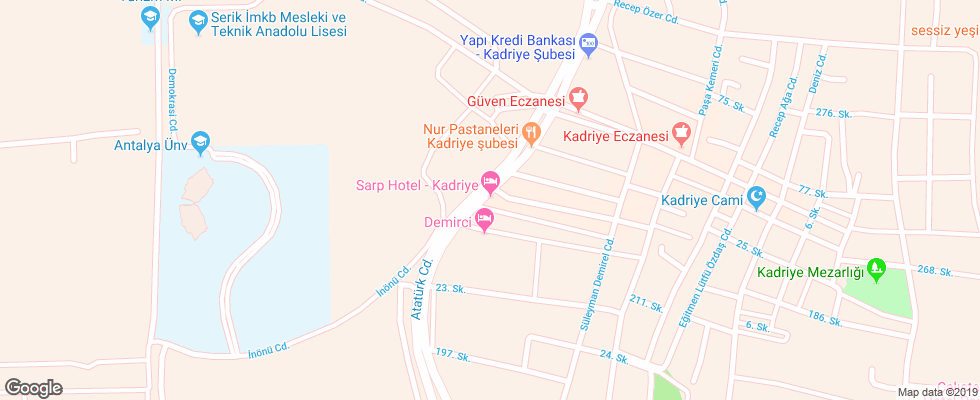 Отель Kadriye Sarp на карте Турции