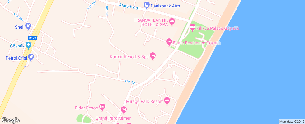 Отель Karmir Resort & Spa на карте Турции