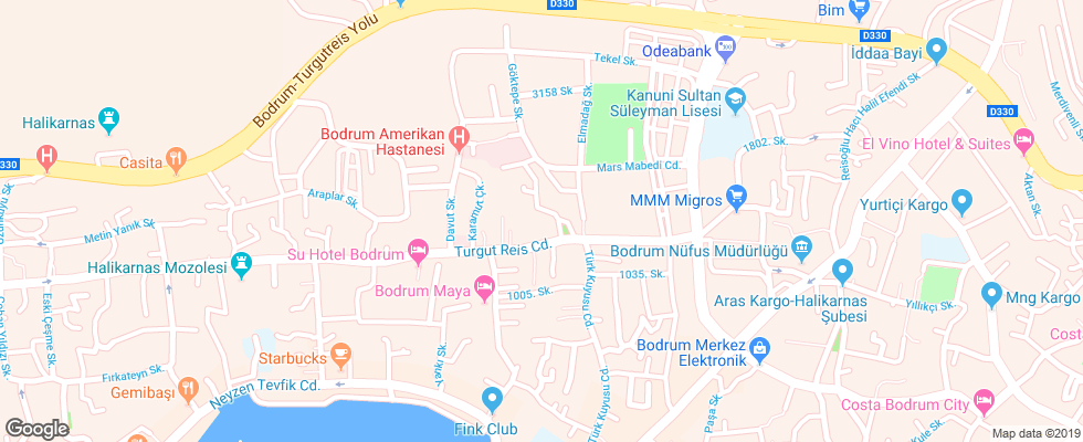 Отель Kassandra на карте Турции