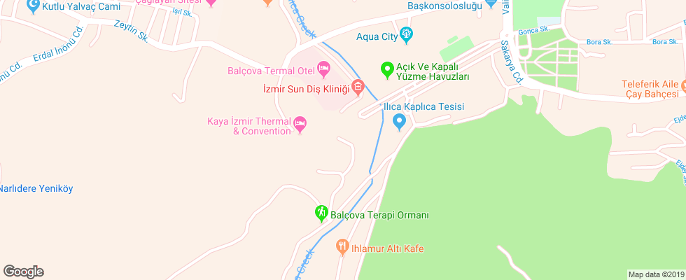 Отель Kaya Izmir Thermal & Convention на карте Турции