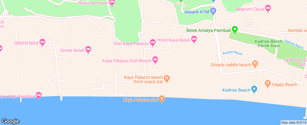 Отель Kaya Palazzo Golf Resort на карте Турции