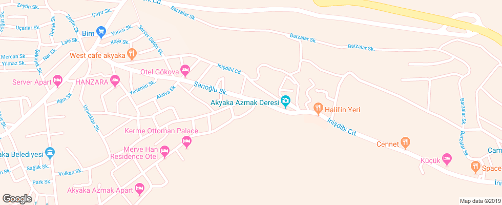 Отель Kerme Ottoman Konak на карте Турции