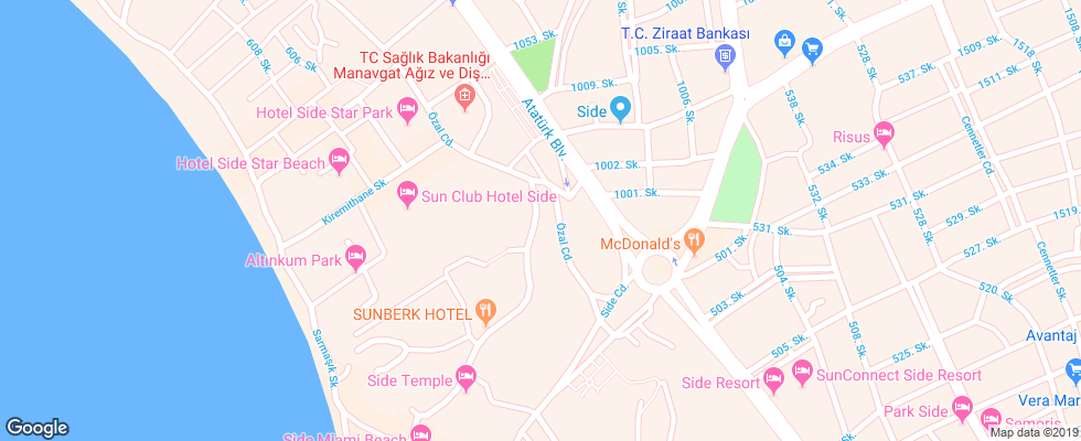 Отель Kervan на карте Турции