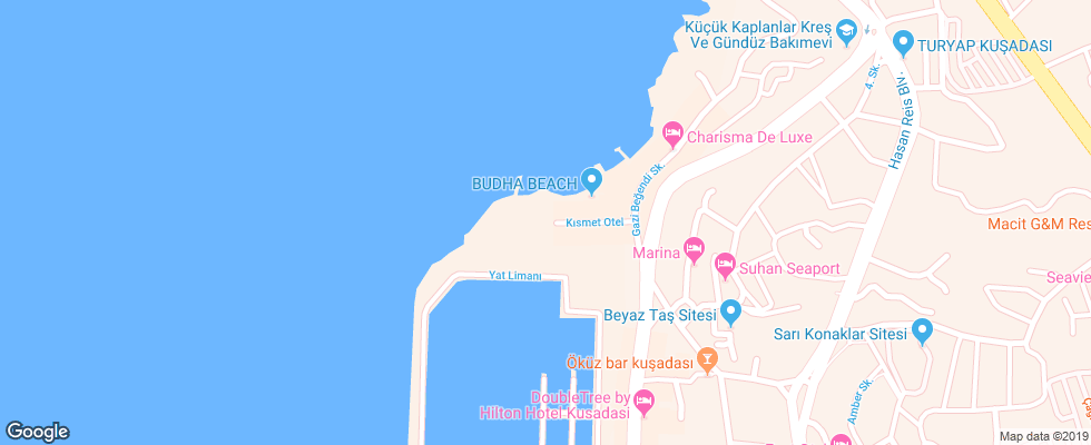 Отель Kismet Hotel на карте Турции