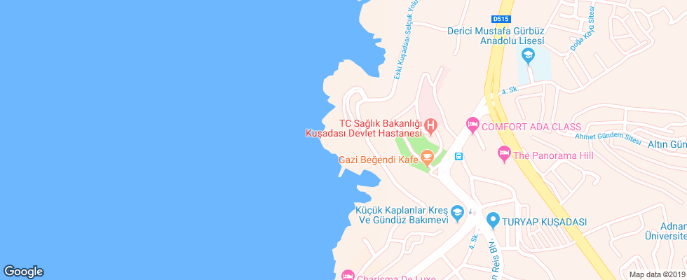 Отель Korumar Hotel на карте Турции