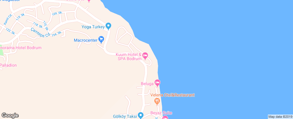 Отель Kuum Hotel & Spa на карте Турции