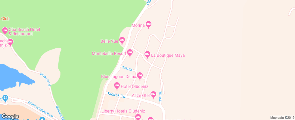 Отель La Boutique Maya на карте Турции
