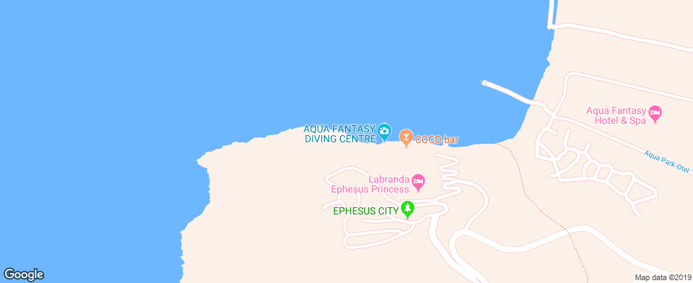 Отель Labranda Ephesus Princess на карте Турции