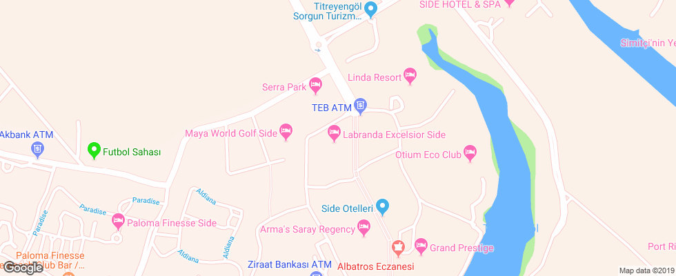 Отель Labranda Excelsior на карте Турции