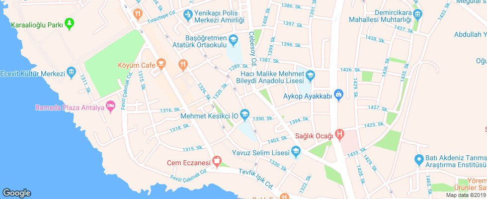 Отель Lara Park Hotel на карте Турции