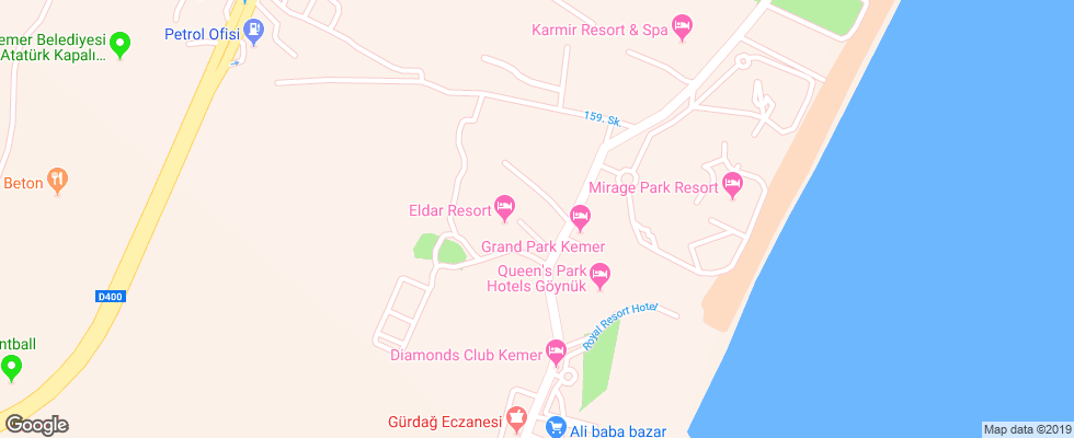 Отель Larissa Vista на карте Турции