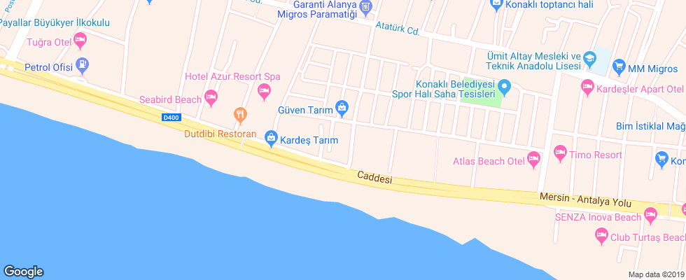 Отель Lemon Beach на карте Турции
