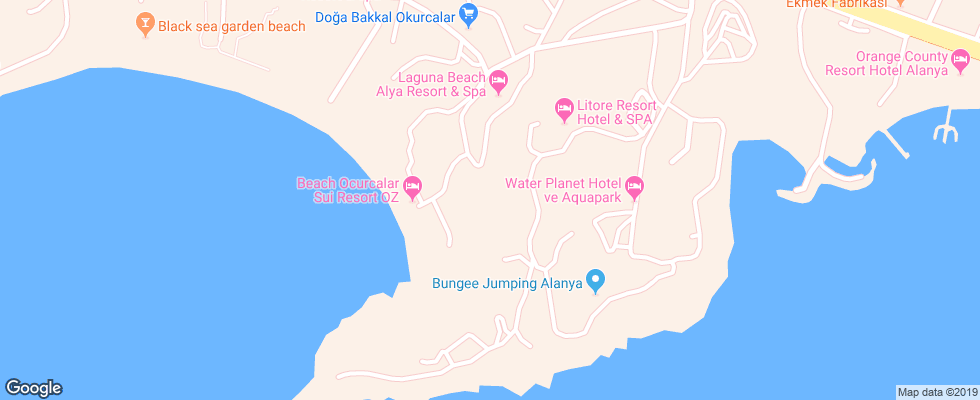 Отель Litore Resort Hotel & Spa на карте Турции