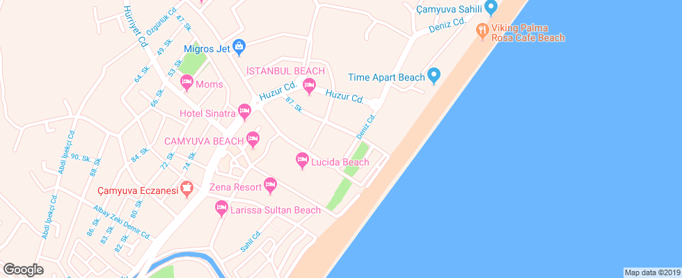 Отель Loceanica Beach Resort на карте Турции