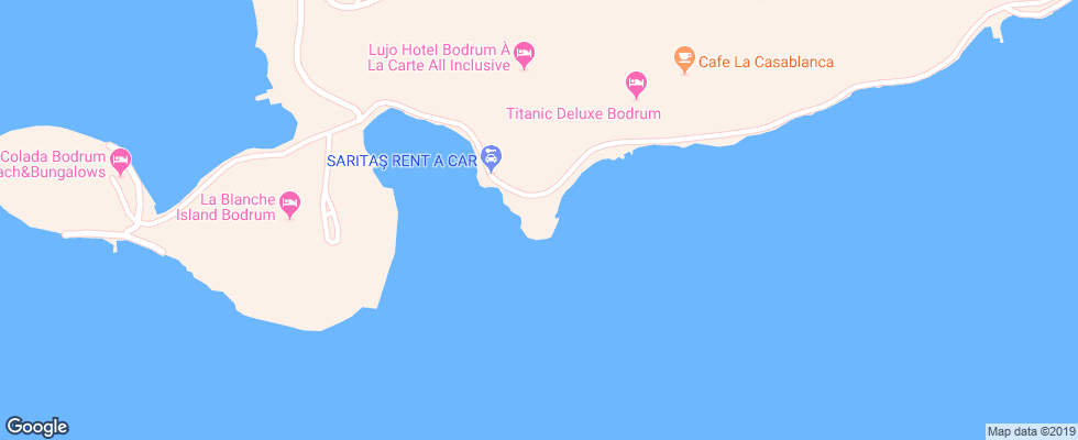 Отель Lujo Bodrum на карте Турции