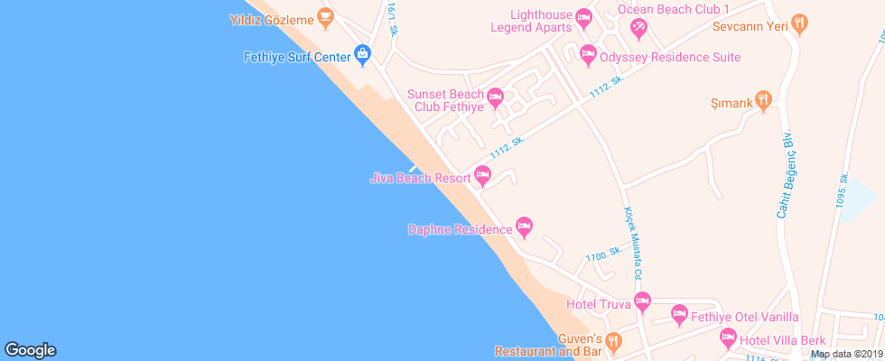 Отель Makri Beach на карте Турции