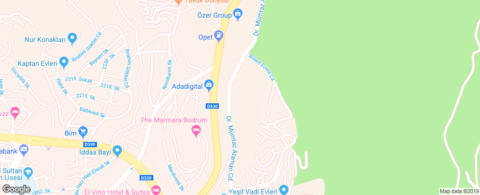 Отель Mandarin Resort на карте Турции
