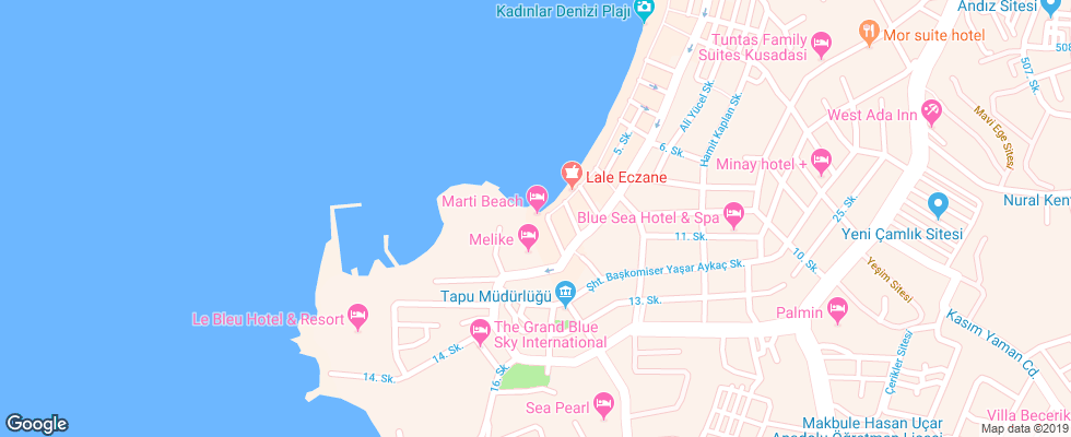 Отель Marti на карте Турции