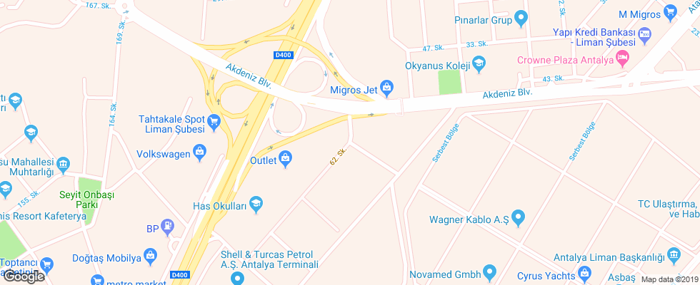 Отель Mimoza на карте Турции