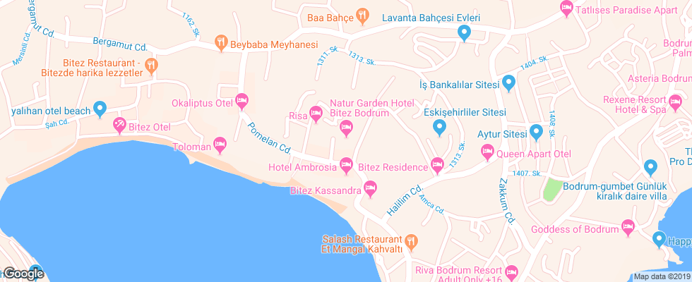 Отель Natur на карте Турции