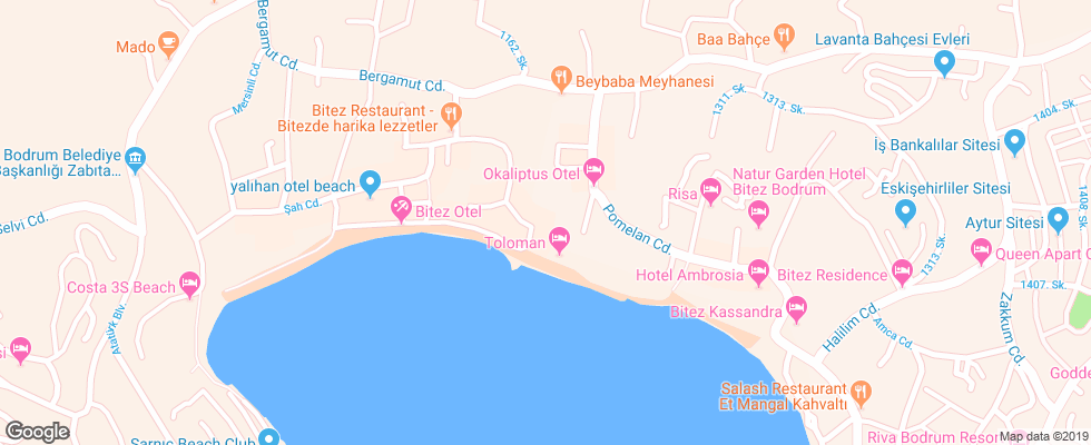 Отель Okaliptus Hotel на карте Турции