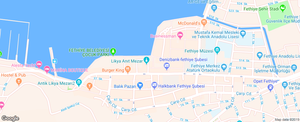 Отель Orka Boutique на карте Турции