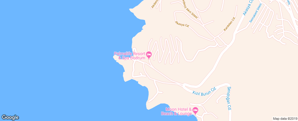 Отель Palmalife Bodrum Resort & Spa на карте Турции