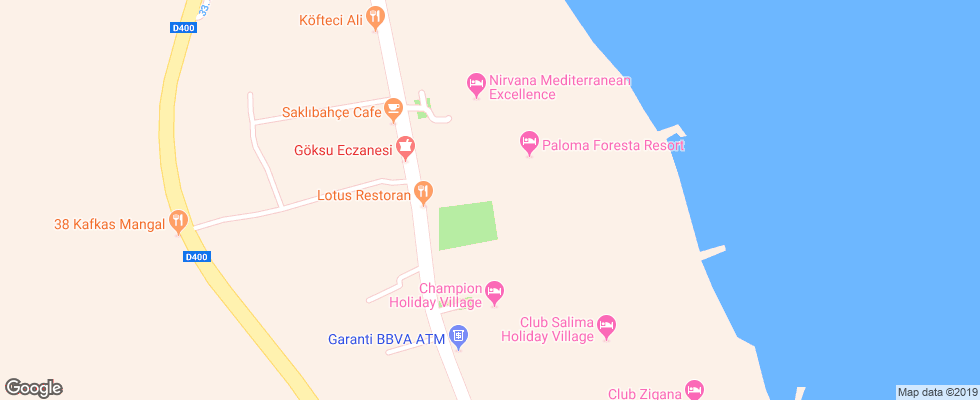Отель Paloma Foresta Resort & Spa на карте Турции