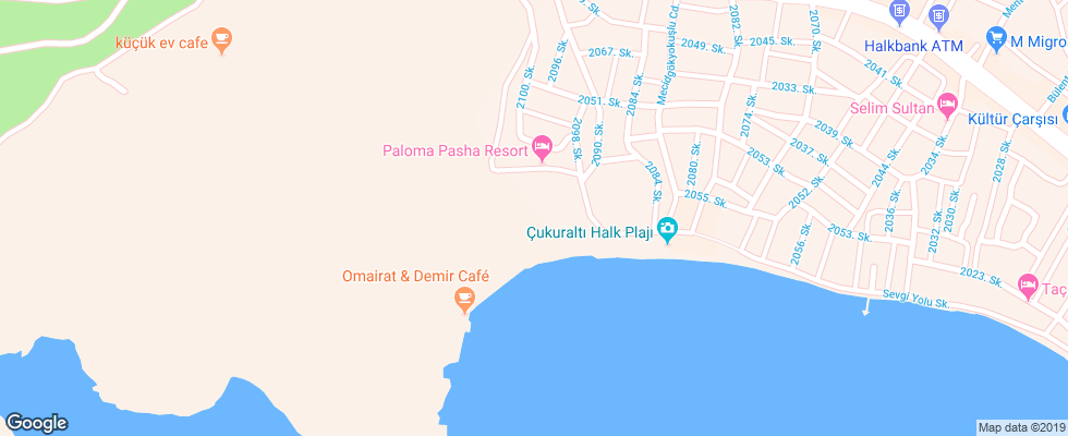 Отель Paloma Pasha Resort на карте Турции