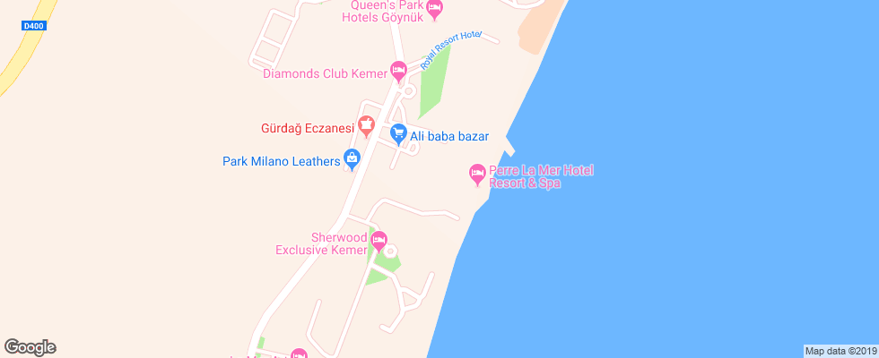 Отель Perre La Mer Resort & Spa на карте Турции
