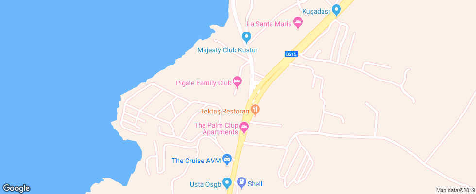 Отель Pigale Family Club на карте Турции