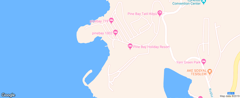 Отель Pine Bay Holiday Resort на карте Турции