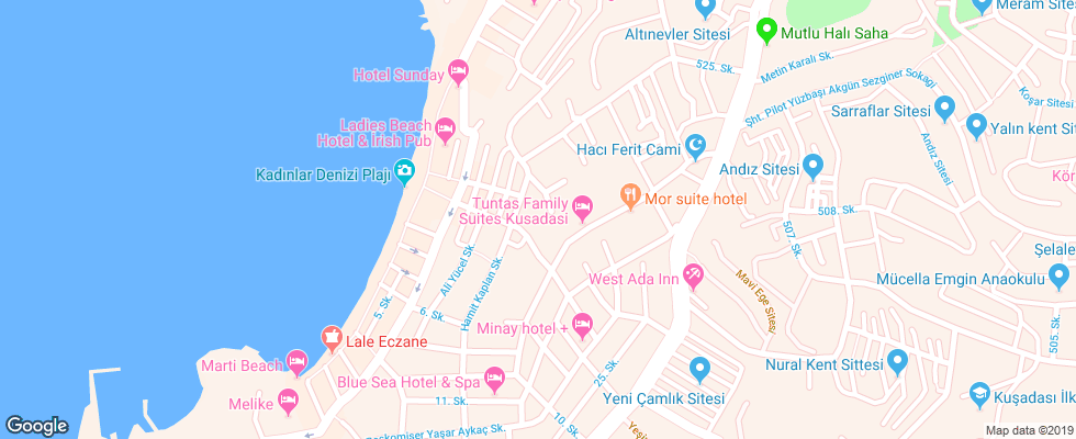 Отель Ponz на карте Турции