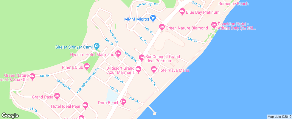 Отель Prestige Hotel & Apart на карте Турции
