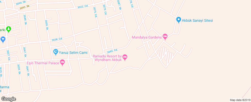 Отель Ramada Resort Akbuk на карте Турции