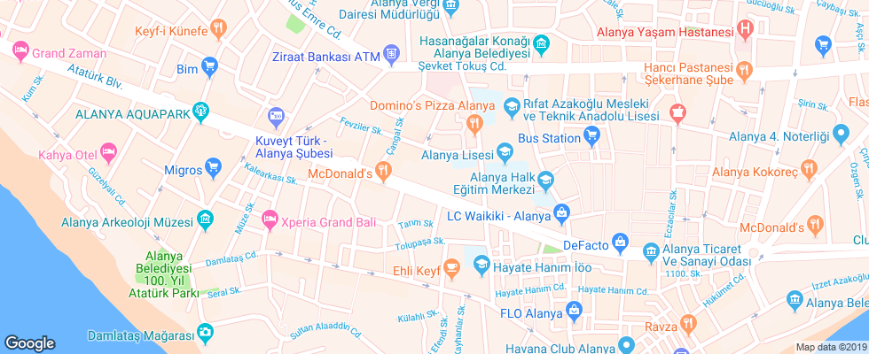 Отель Ramira City на карте Турции
