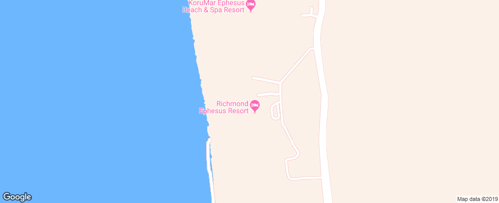 Отель Richmond Ephesus на карте Турции