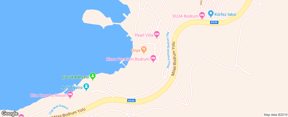 Отель Rixos Premium Bodrum на карте Турции