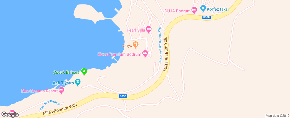 Отель Rixos Premium Bodrum Villas на карте Турции