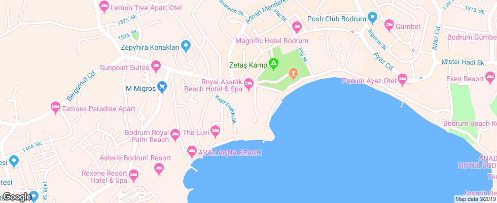Отель Royal Asarlik Beach & Spa на карте Турции