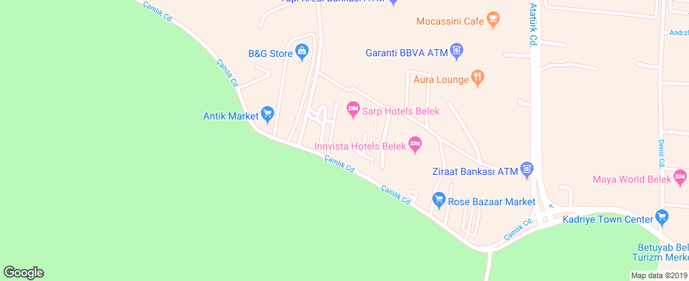 Отель Sarp на карте Турции