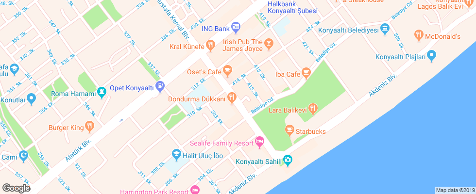 Отель Sava Butik Hotel на карте Турции