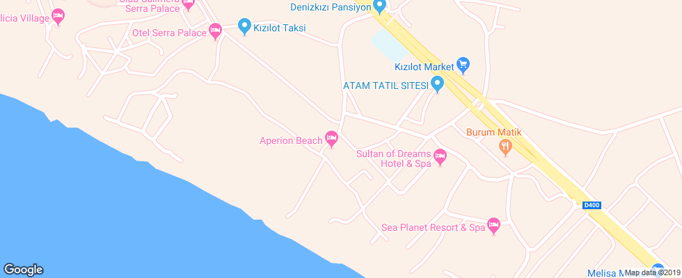 Отель Sea Paradise на карте Турции