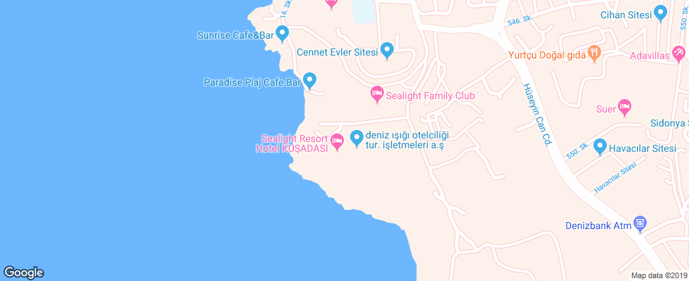 Отель Sealight Resort Hotel на карте Турции