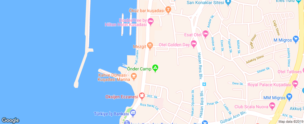 Отель Sentido Marina Suites на карте Турции
