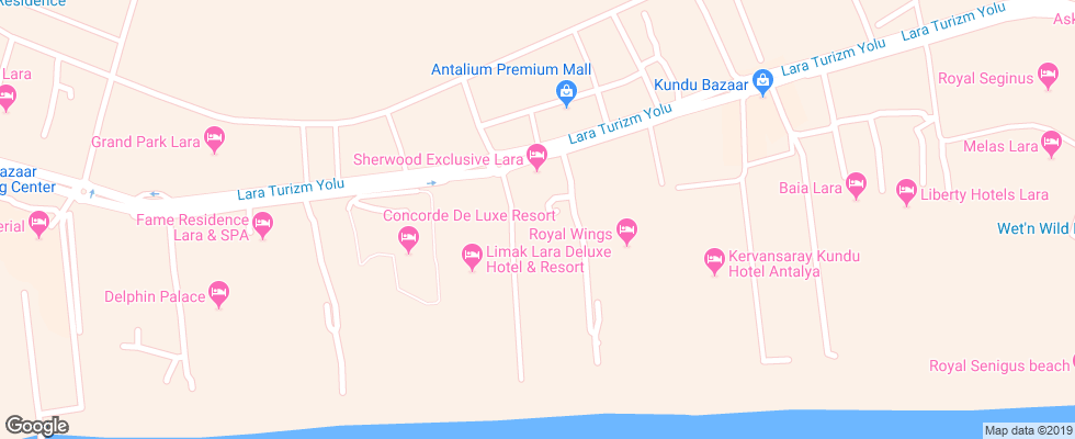 Отель Sherwood Breezes Resort & Beach на карте Турции
