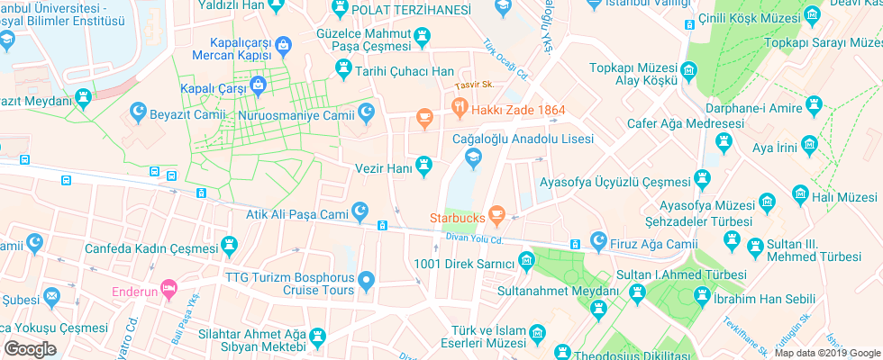 Отель Sipahi на карте Турции